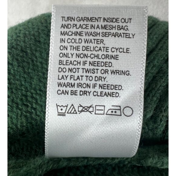 Darling Women Green 3/4 Length Sleeve Collared Knit Sweater Pullover Medium - Picture 6 of 13